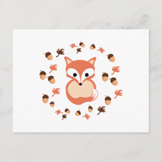 Fox im Herbst Postkarte