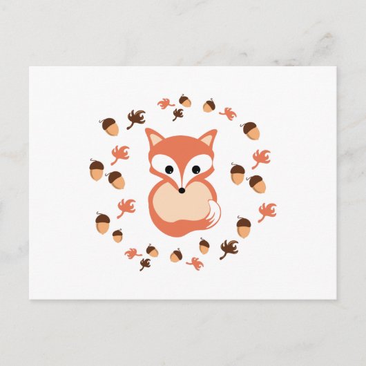 Fox im Herbst Postkarte (Vorderseite)
