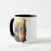 Fox im Herbstwald Reflektion Tasse (Vorderseite Links)