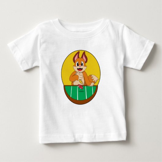 Fox im Poker mit Poker-Chips Baby T-shirt (Vorderseite)