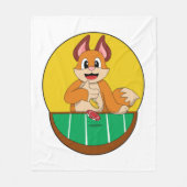 Fox im Poker mit Poker-Chips Fleecedecke (Vorderseite)