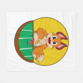 Fox im Poker mit Poker-Chips Fleecedecke (Vorderseite (Horizontal))