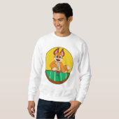 Fox im Poker mit Poker-Chips Sweatshirt (Vorne ganz)