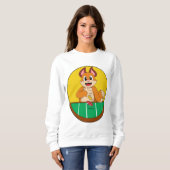 Fox im Poker mit Poker-Chips Sweatshirt (Vorne ganz)