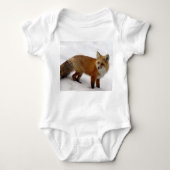 Fox im Schnee Baby Strampler (Vorderseite)