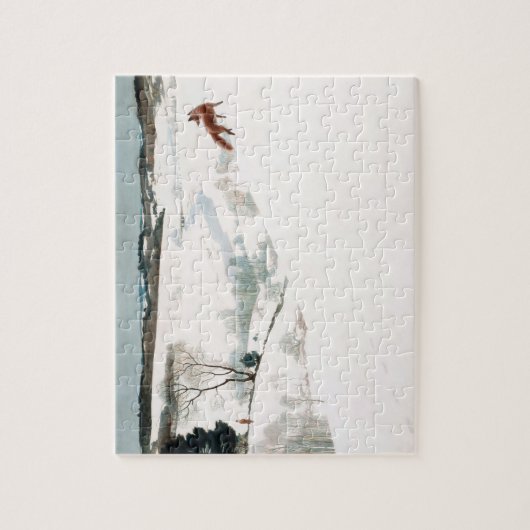 Fox im Schnee von Newell Convers Wyeth Puzzle (Vertikal)