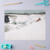 Fox im Schnee von Newell Convers Wyeth Seidenpapier (Basteln)