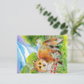 Fox im Tal Postkarte (Stehend Vorderseite)