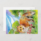 Fox im Tal Postkarte (Vorne/Hinten)