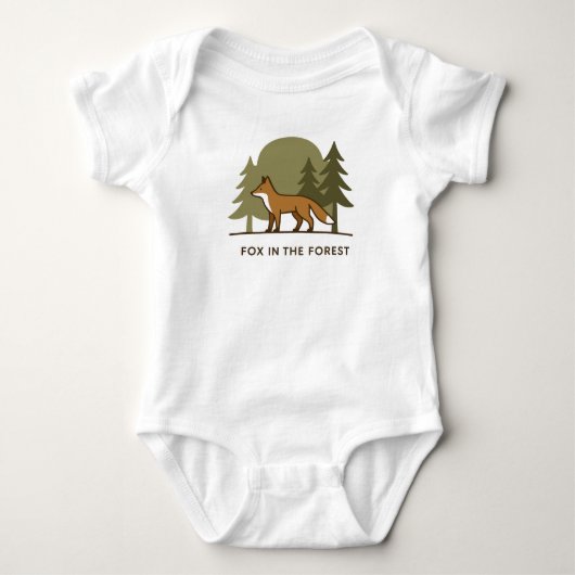 Fox im Wald Baby Strampler (Vorderseite)