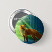 Fox im Wald Button (Vorne & Hinten)