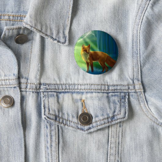 Fox im Wald Button (Beispiel)