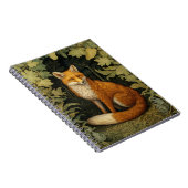 Fox im Wald, Jugendstil Notizblock (Rechte Seite)