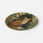 Fox im Wald, Jugendstil Pappteller (Schrägansicht)