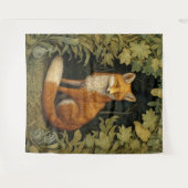 Fox im Wald, Jugendstil Wandteppich (Vorderseite (Horizontal))