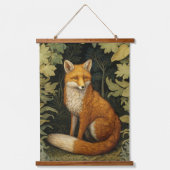 Fox im Wald, Jugendstil Wandteppich Mit Holzrahmen (Vorderseite)