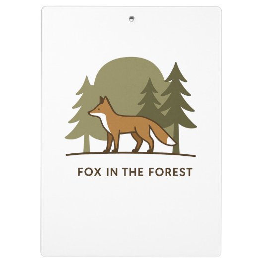 Fox im Wald Klemmbrett (Rückseite)