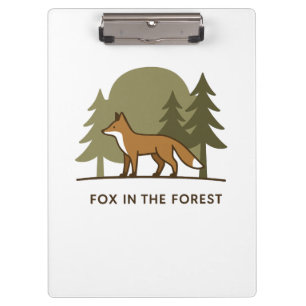 Fox im Wald Klemmbrett