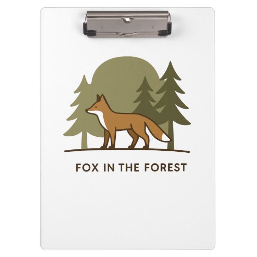 Fox im Wald Klemmbrett (Vorderseite)