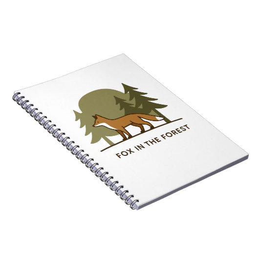 Fox im Wald Notizblock (Rechte Seite)