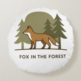 Fox im Wald Rundes Kissen