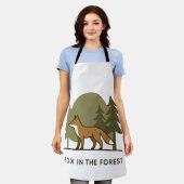 Fox im Wald Schürze (Getragen)