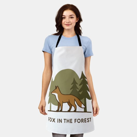 Fox im Wald Schürze (Getragen)