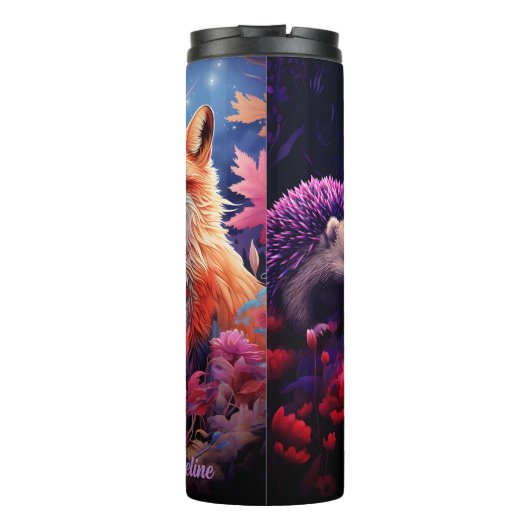Fox im Wald Thermosbecher (Rückseite)