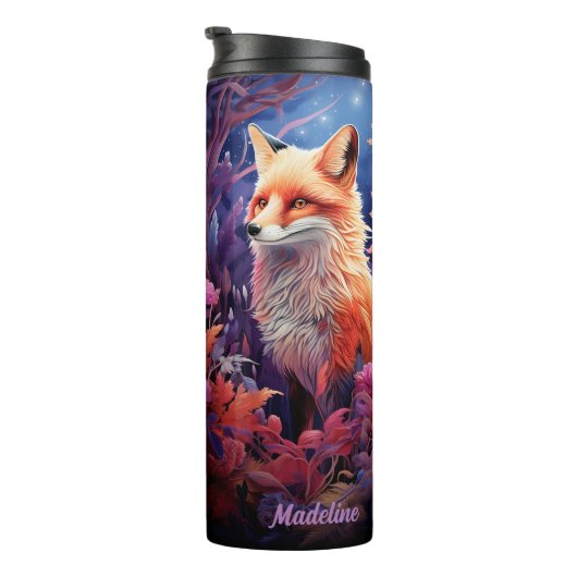 Fox im Wald Thermosbecher (Nach rechts gedreht)