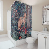 Fox im Wald, William Morris Duschvorhang (Beispiel)