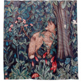 Fox im Wald, William Morris Duschvorhang (Vorderseite)