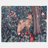 Fox im Wald, William Morris Fleecedecke (Vorderseite (Horizontal))