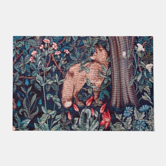 Fox im Wald, William Morris Fußmatte (Vorderseite)
