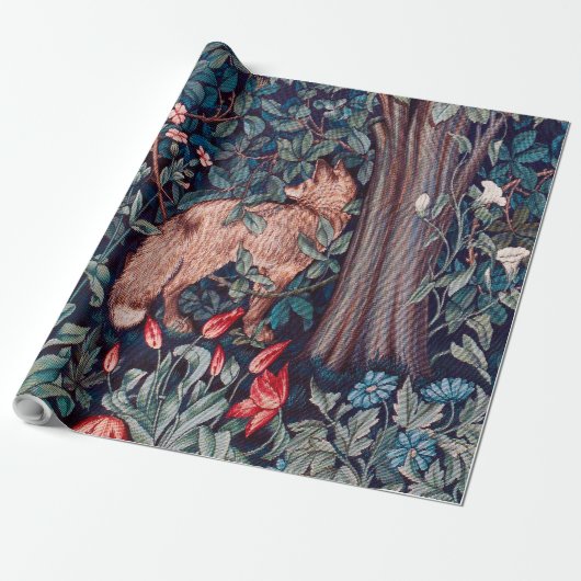 Fox im Wald, William Morris Geschenkpapier (Ungerollt)