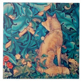 Fox im Wald, William Morris Keramik Tile Fliese (Vorderseite)