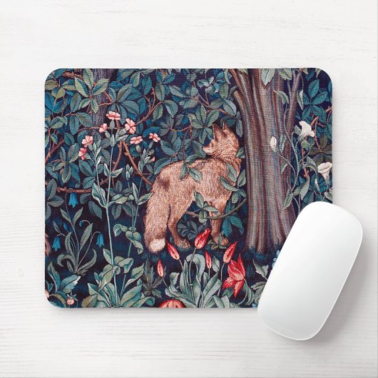 Fox im Wald, William Morris Mousepad (Mit Mouse)
