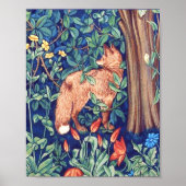 Fox im Wald William Morris Poster (Vorne)
