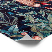 Fox im Wald, William Morris Poster (Ecke)