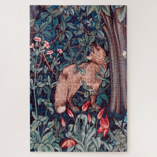Fox im Wald, William Morris Puzzle (Vertikal)