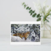 Fox im Winter (1904) von Bruno Liljefors Postkarte (Stehend Vorderseite)