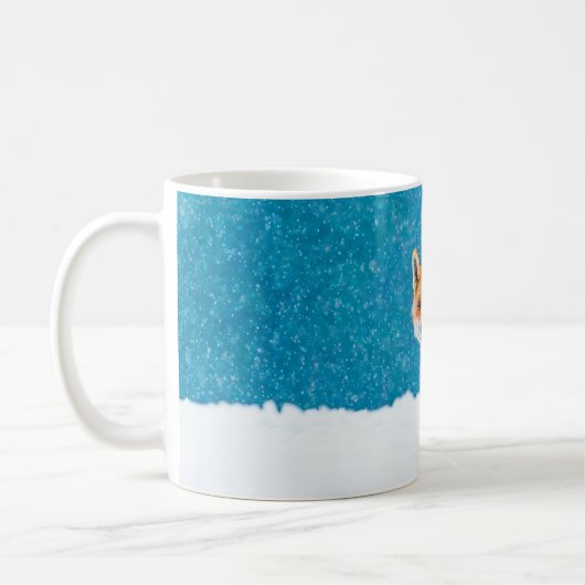 Fox im Winter. Rotfuchs, Vulpes vulpes, Scharfschü Kaffeetasse (Links)