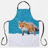 Fox im Winter. Rotfuchs, Vulpes vulpes, Scharfschü Schürze (Vorderseite)