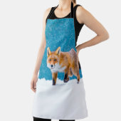 Fox im Winter. Rotfuchs, Vulpes vulpes, Scharfschü Schürze (InSitu)