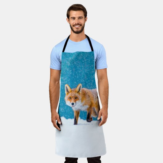 Fox im Winter. Rotfuchs, Vulpes vulpes, Scharfschü Schürze (Getragen)