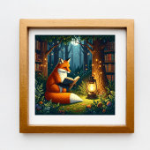 Fox in a Magical Forest Library Poster