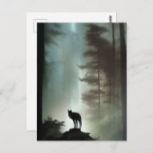Fox in a Mistral - Wildlife Art Card Postkarte (Vorne/Hinten)