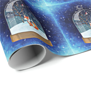 Fox In a Snowglobe Geschenkpapier