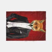 Fox in Abend Anzug, Portrait Fleecedecke (Vorderseite (Horizontal))
