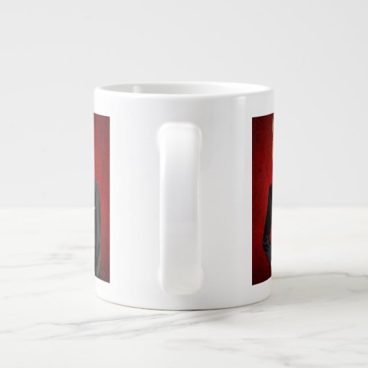 Fox in Abend Anzug, Portrait Jumbo-Tasse (Rückseite)