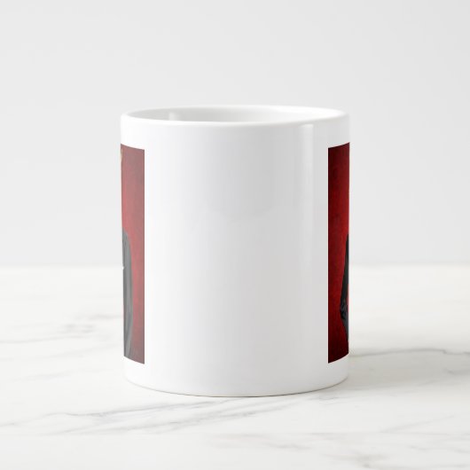 Fox in Abend Anzug, Portrait Jumbo-Tasse (Vorderseite)